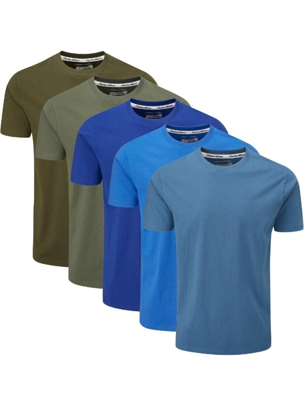 Men's 5 Pack Crew Neck T-Shirts - Soft Cotton, Casual Essentials, Versatile Fit